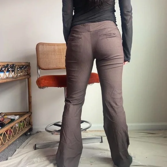 [SOLD] The Limited Brown Pinstripe Pants - Picture 2 of 4
